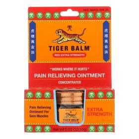 Tiger Balm Extra Strength Pain Relieving Ointment - 0.63 Oz - Case Of 6