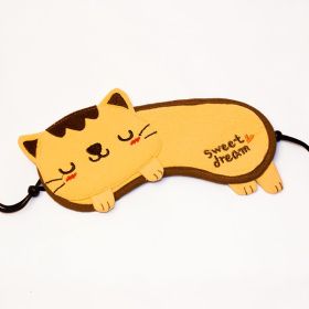 [Sweet Dream - Yellow Kitty] Animal Eye Shade / Sleeping Mask Cover / Sleep Blinder (7.9*2.8)