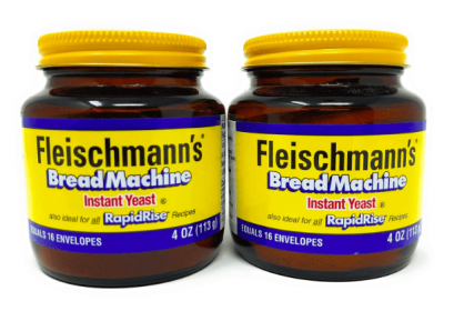 Fleischmann's Bread Machine Yeast, Also Ideal for All Rapid Rise Recipes, Equals 16 Envelopes, 4 oz Jar (Pack of 2)