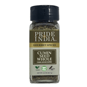 Pride of India | Cumin Seed Whole 1.8 oz (51.02 gm) Small Dual Sifter Jar | Gourmet Indian Spice | Adds Excellent Flavor