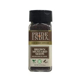 Pride of India – Brown Mustard Seed Whole – Gourmet Indian Spice – Hot & Spicy Flavor – Ideal seasoning for sauces/dips/spice blends – Easy to Use – 3