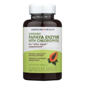 American Health - Papaya Enzyme With Chlorophyll Chewable - 250 Tablets