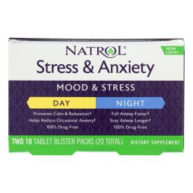 Natrol Stress Anxiety Day And Nite Formula - 20 Tablets