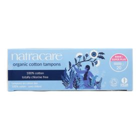 Natracare 100% Organic Cotton Tampons - Super Plus - 20 Pack