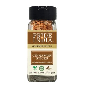 Pride of India | Cinnamon Bark Whole 0.8 oz (22.67 gm) Small Dual Sifter Bottle | Freshly Sourced from India | Gourmet Whole Spice | Strong Aroma | Pe