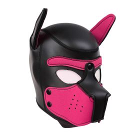 CR Rubber Dog Headgear (Option: Rose Red-M)