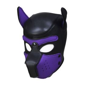 CR Rubber Dog Headgear (Option: Purple-M)