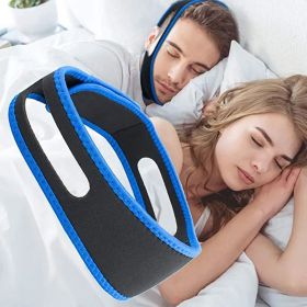 Anti Snoring Chin Strap, Snoring Solution Anti Snoring Devices Effective Stop Snoring Chin Strap (Color: Blue)